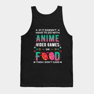 Anime Video Games and Food Tank Top